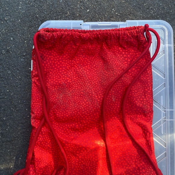 Nike Drawstring Backpack String Bag Red White Workout Athletes Gym Mini Bag - Picture 4 of 12